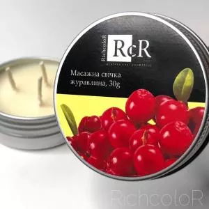 Масажна свічка Журавлина, 30 г