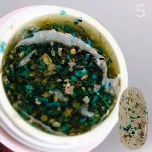 Гель SAGA Flower Fairy Gel №5 с сухоцветами, 5 мл