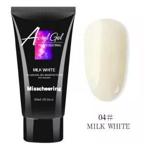 Полигель/Poly gel Misschering №04 milk white (молочный), 30 мл