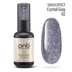 Гель-лак PNB Shock effect 02 (холодний сірий, світловідбивний), 8 мл - Фото 1