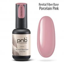 Восстанавливающая база с нейлоновыми волокнами Revital Fiber Base PNB, Porcelain Pink, HEMA FREE (натуральный розовый), 8 мл