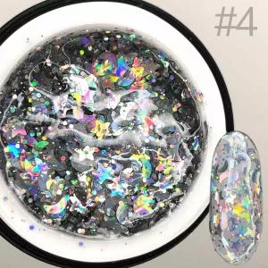 Гель Saga Galaxy glitter Gel №4, 8 мл