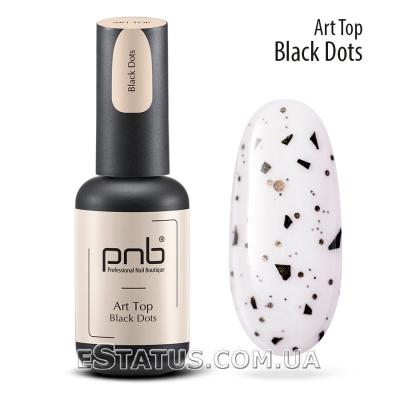  Топ матовый черная крошка PNB Top Black Dots, 8 мл