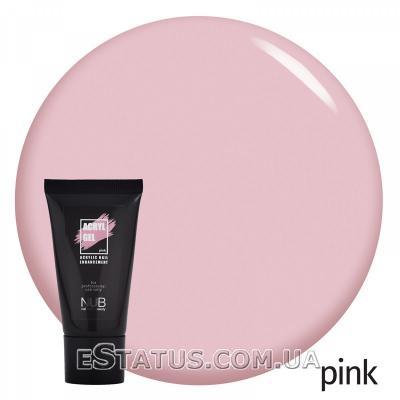 Акрил-гель NUB Acryl Gel Pink, рожевий теплий, 30 мл