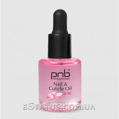 Масло по уходу за ногтями и кутикулой с ароматом розы/ Nail&Cuticle Oil, Rose PNB, 15 мл