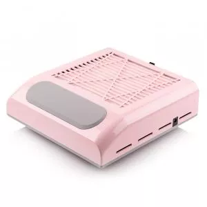 Вытяжка для маникюра Simei 858-8 с НЕРА-фильтром 80W (Розовая)