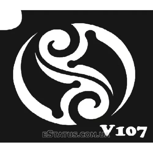 Трафарет для биотату, V 107 Трафарет для биотату, V 107