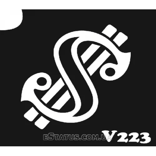 Трафарет для биотату, V 223 Трафарет для биотату, V 223