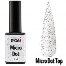 Топ GGA Professional Micro Dot (прозрачный с черной крошкой), 15 мл