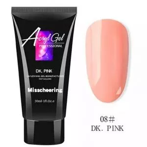 Полигель/Poly gel Misschering №08 dark pink (темно-розовый), 30 мл