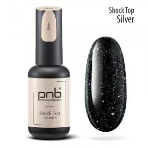 Топ светоотражающий серебро без липкого слоя PNB/Shock Top PNB, Silver, No Wipe, 8 мл