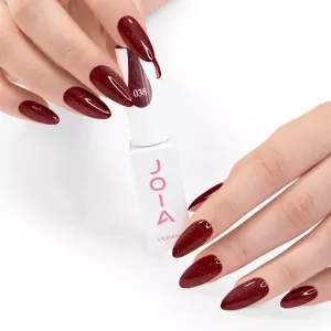 Гель-лак JOIA Vegan 038 (вишневый с шиммером, эмаль), 6 мл