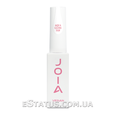 Топ для гель-лака JOIA Vegan Aqua Gloss Top, эффект мокрого глянца (без липкого слоя), 8 мл