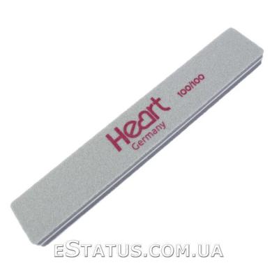 Шліфувальник для нігтів Heart прямокутний, 100/100 Шліфувальник для нігтів Heart прямокутний, 100/100