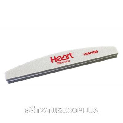 Шлифовщик для ногтей Heart Half полукруг, 100/100 Шлифовщик для ногтей Heart Half полукруг, 100/100