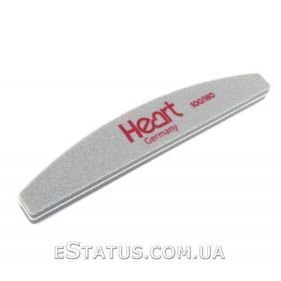 Шлифовщик для ногтей Heart Half полукруг, 100/180 Шлифовщик для ногтей Heart Half полукруг, 100/180