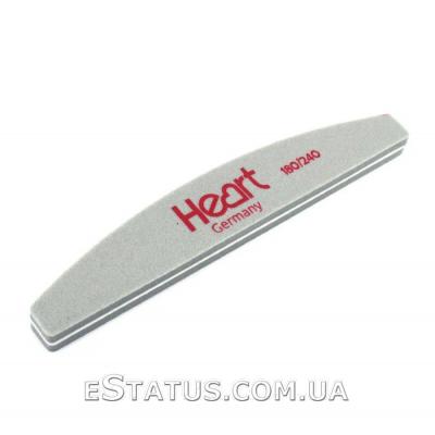 Шлифовщик для ногтей Heart Half полукруг, 180/240 Шлифовщик для ногтей Heart Half полукруг, 180/240