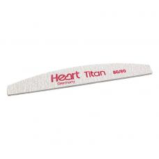 Пилка для нігтів Heart Half Titan півкруг, 80/80