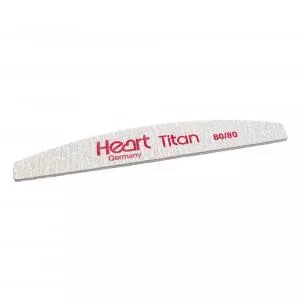 Пилка для ногтей Heart Half Titan полукруг, 80/80
