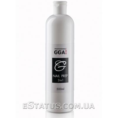 Nail Prep GGA 3-in-1 (Обезжириватель, снятие липкости, Антисептик), 500 мл